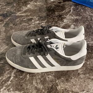 Grey Adidas Gazelles